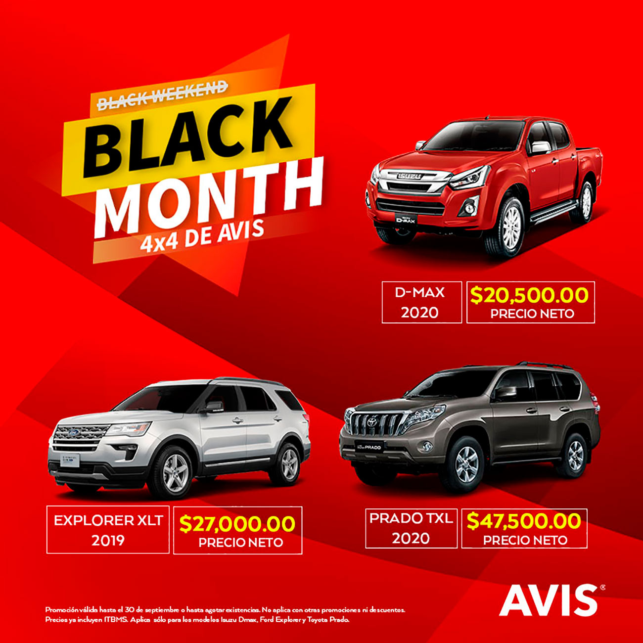 Promo Semi Nuevo Black Month RRSS Venta De Autos